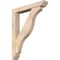 Ekena Millwork Funston Slat Smooth Bracket w/ Offset Brace, Douglas Fir, 5 1/2"W x 32"D x 40"H BKT0604X32X40FST06SDF - alternate 1